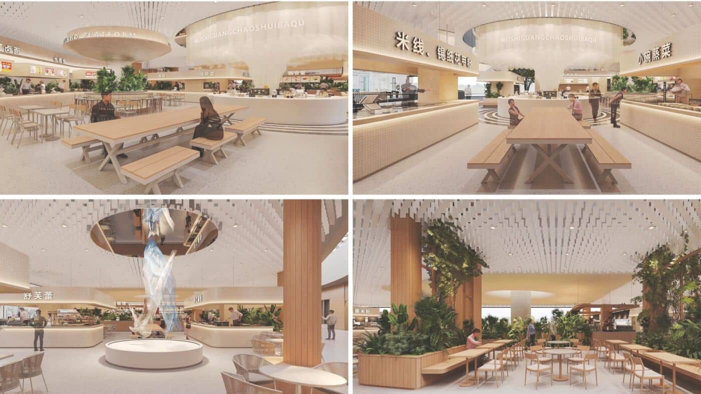 Interior views of the Gourmet Garden food hall at Star Mall Shenyang